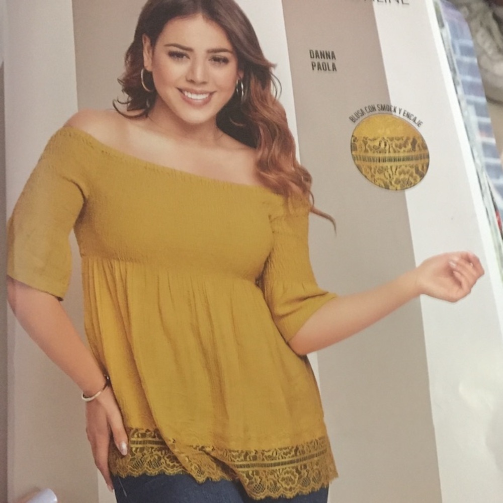 Yellow Smocked Ruffled Tunic - Picture 2 of 2